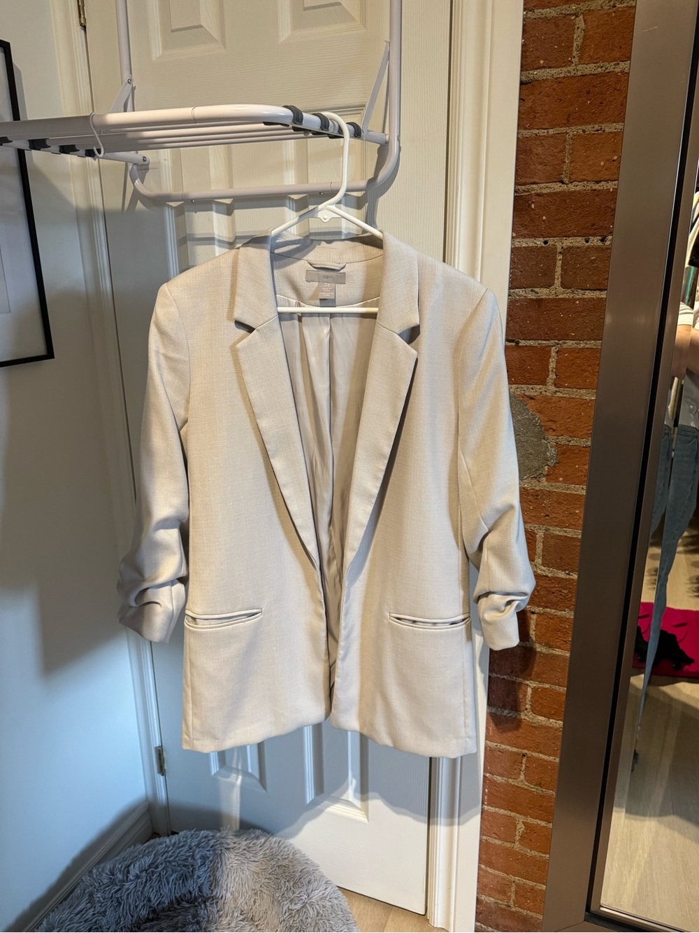H&M Light Cream Open Blazer Jacket